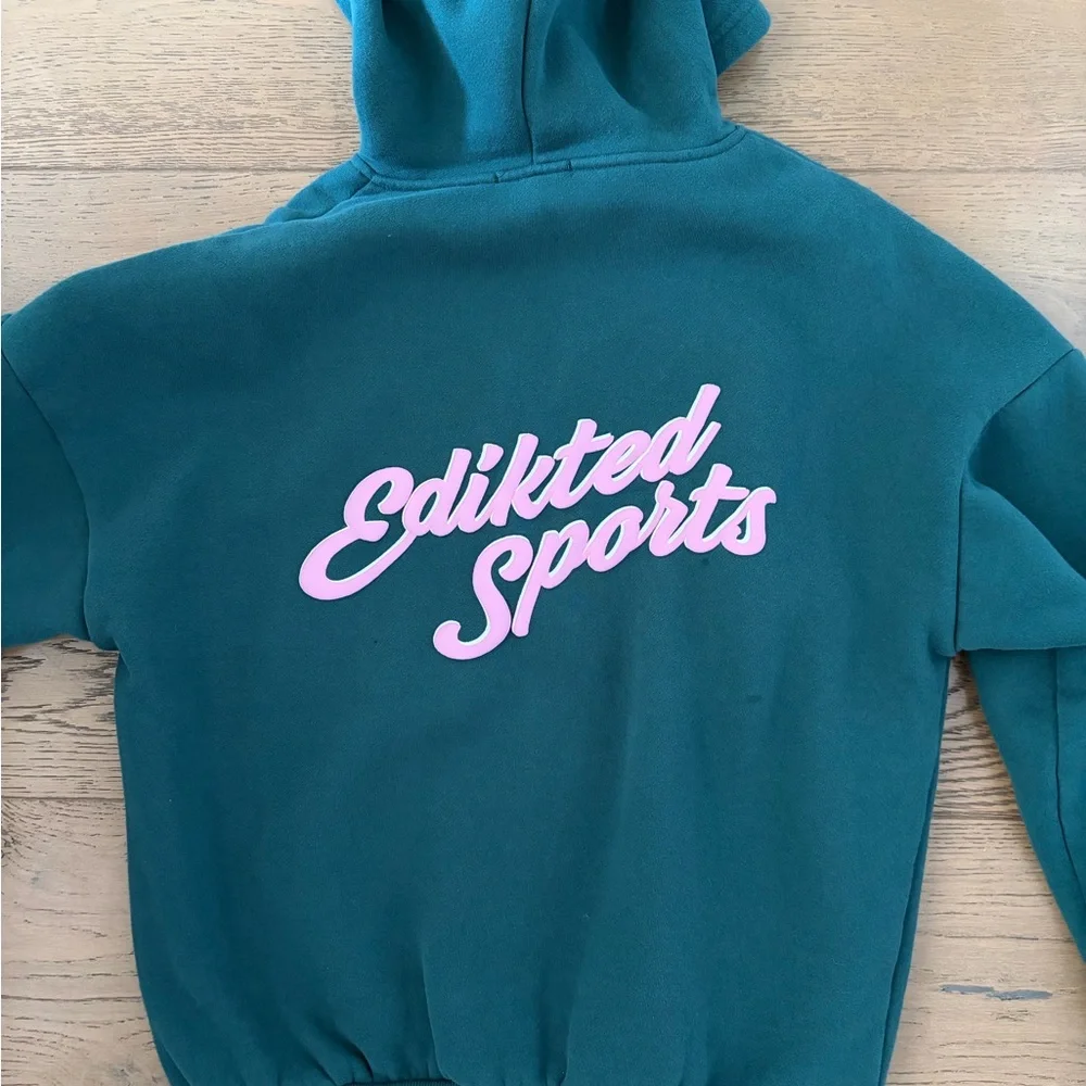 Edikted Green Hoodie and Shorts Set - Picture 7 of 7